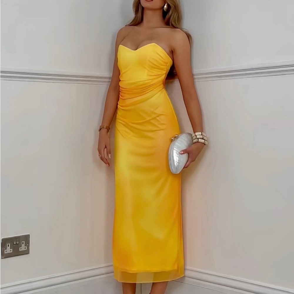 Zara Strapless Sunlit Dress